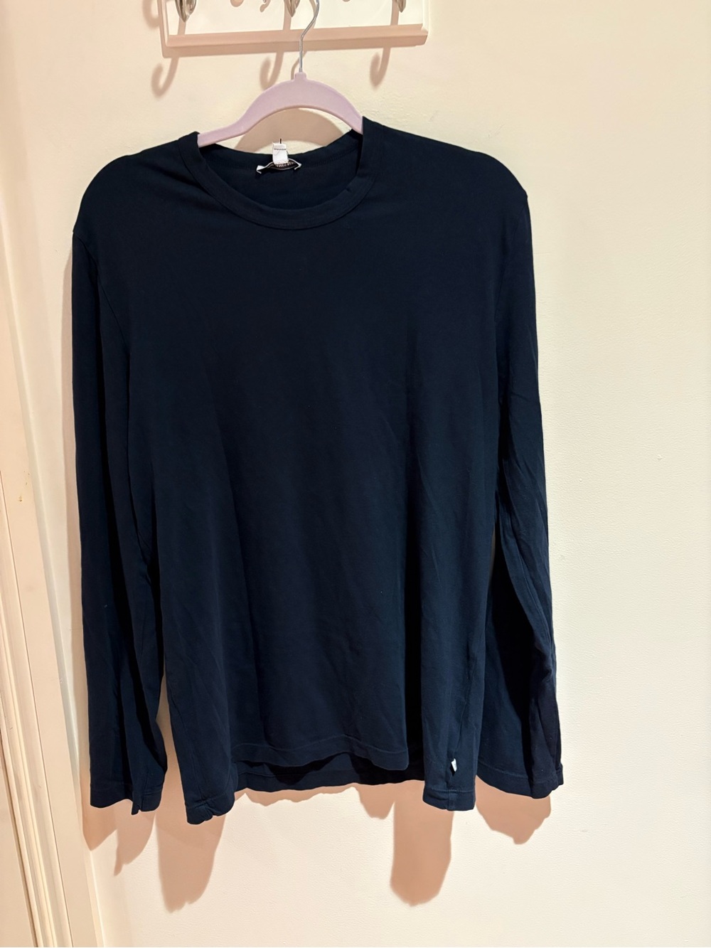 James Perse Navy Long-Sleeve Crewneck Shirt